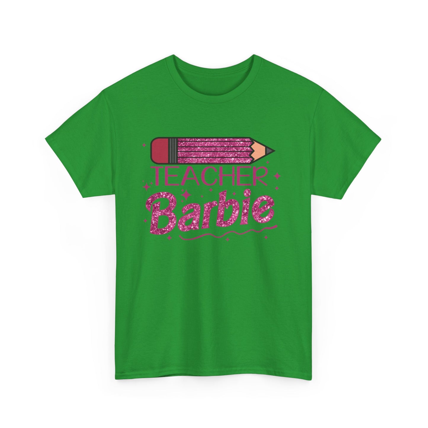 Pink Glittery Pencil Teacher Barbie T-Shirt