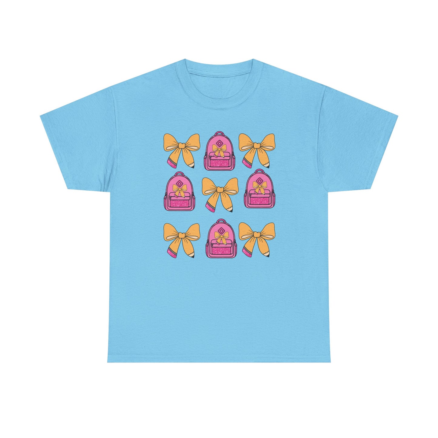 Cute Bow and Backpack Tee - Fun, Comfortable Unisex T-Shirt, Perfect for School Days, Gifts for Kids, Back to School, Casual Wear, [...]