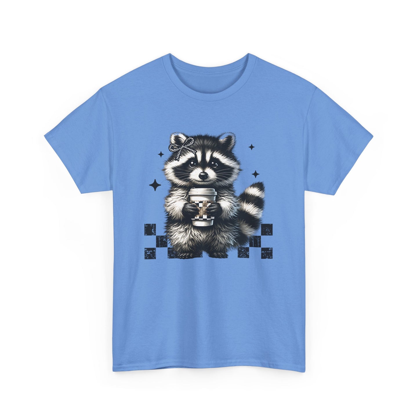 Cute Raccoon Graphic Tee, Unisex Cotton Shirt, Animal Lover Gift, Casual Wear, Fun Nature Tee, Birthday Present, Everyday Style