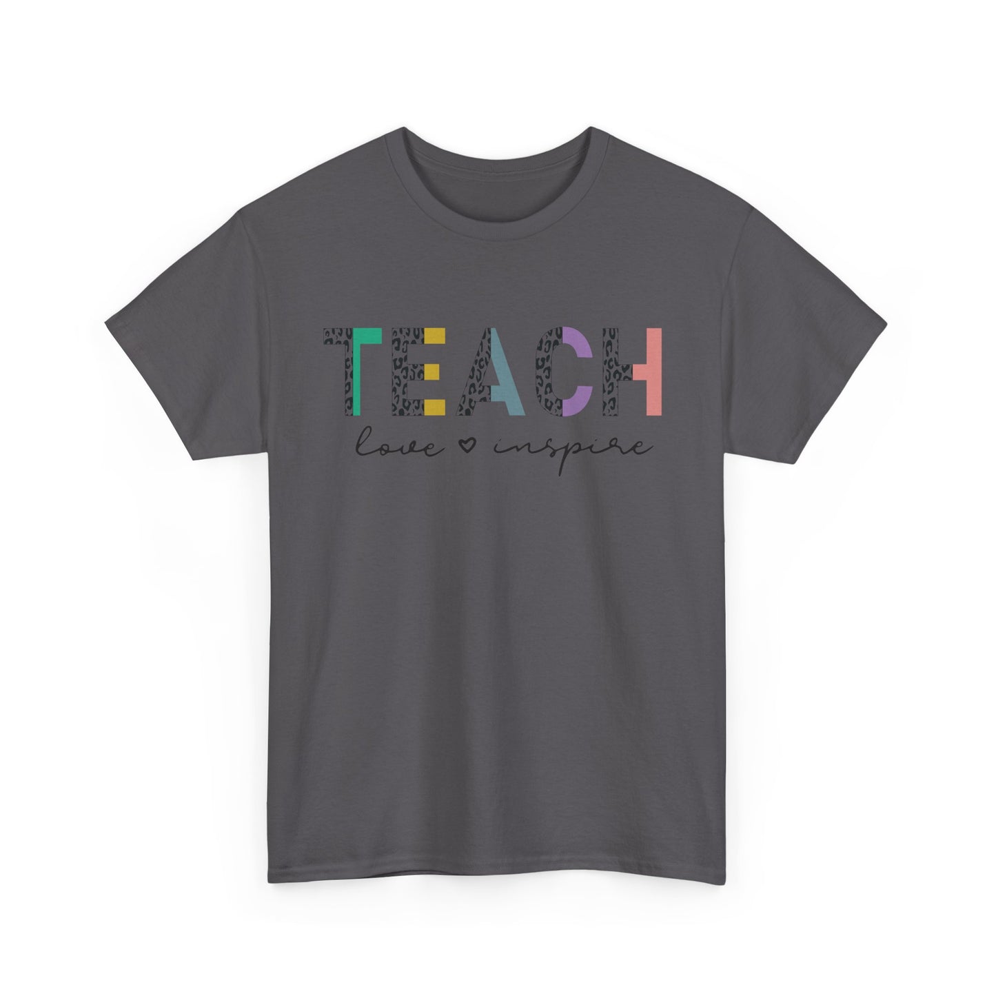 Cheeta Print Unisex Tee - Teach Love and Inspire Shirt