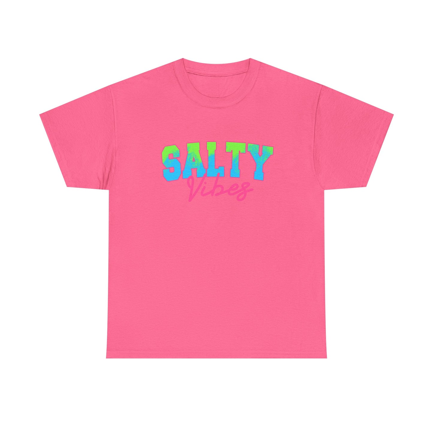 Salty Vibes Unisex Heavy Cotton Tee | Casual Summer Shirt, Beachwear, Gift for Friends, Ocean Lover, Graphic Tee