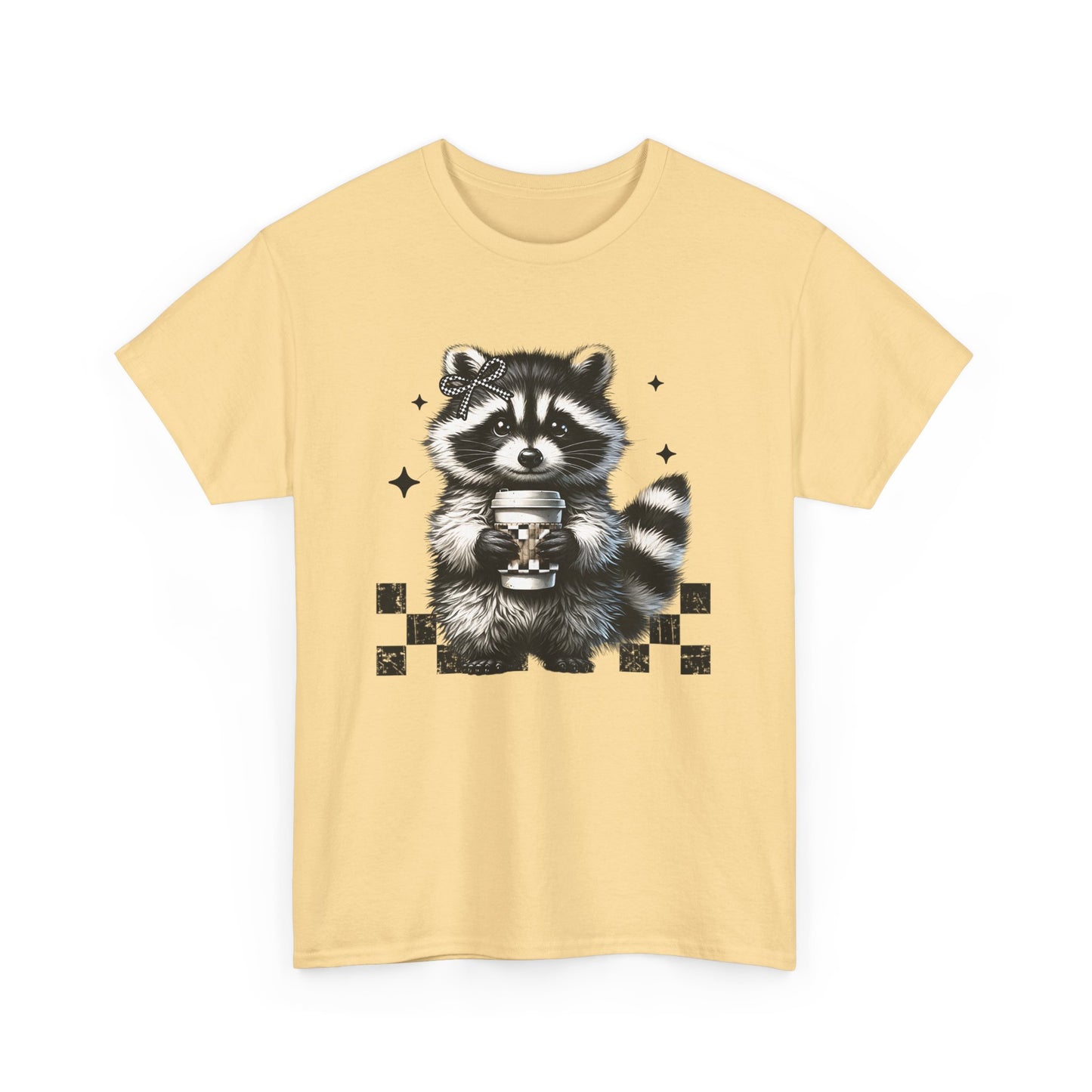 Cute Raccoon Graphic Tee, Unisex Cotton Shirt, Animal Lover Gift, Casual Wear, Fun Nature Tee, Birthday Present, Everyday Style