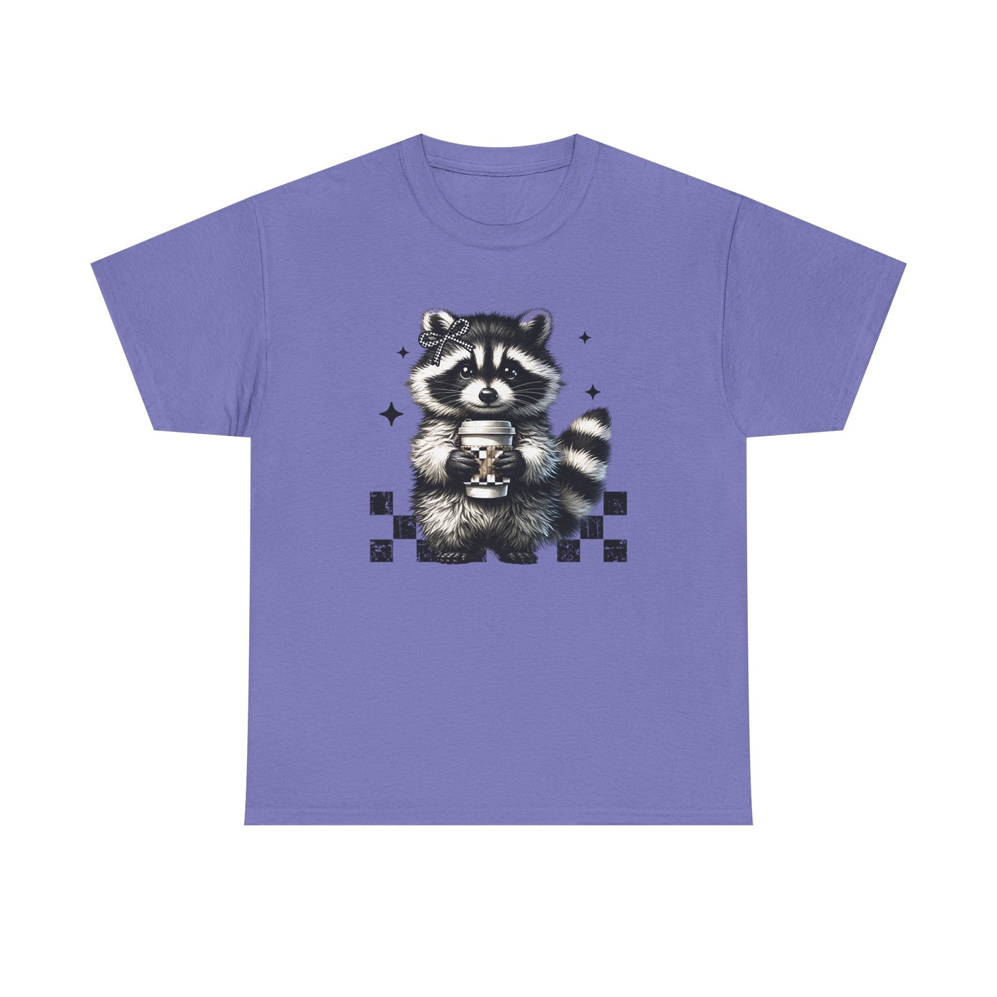 Cute Raccoon Graphic Tee, Unisex Cotton Shirt, Animal Lover Gift, Casual Wear, Fun Nature Tee, Birthday Present, Everyday Style
