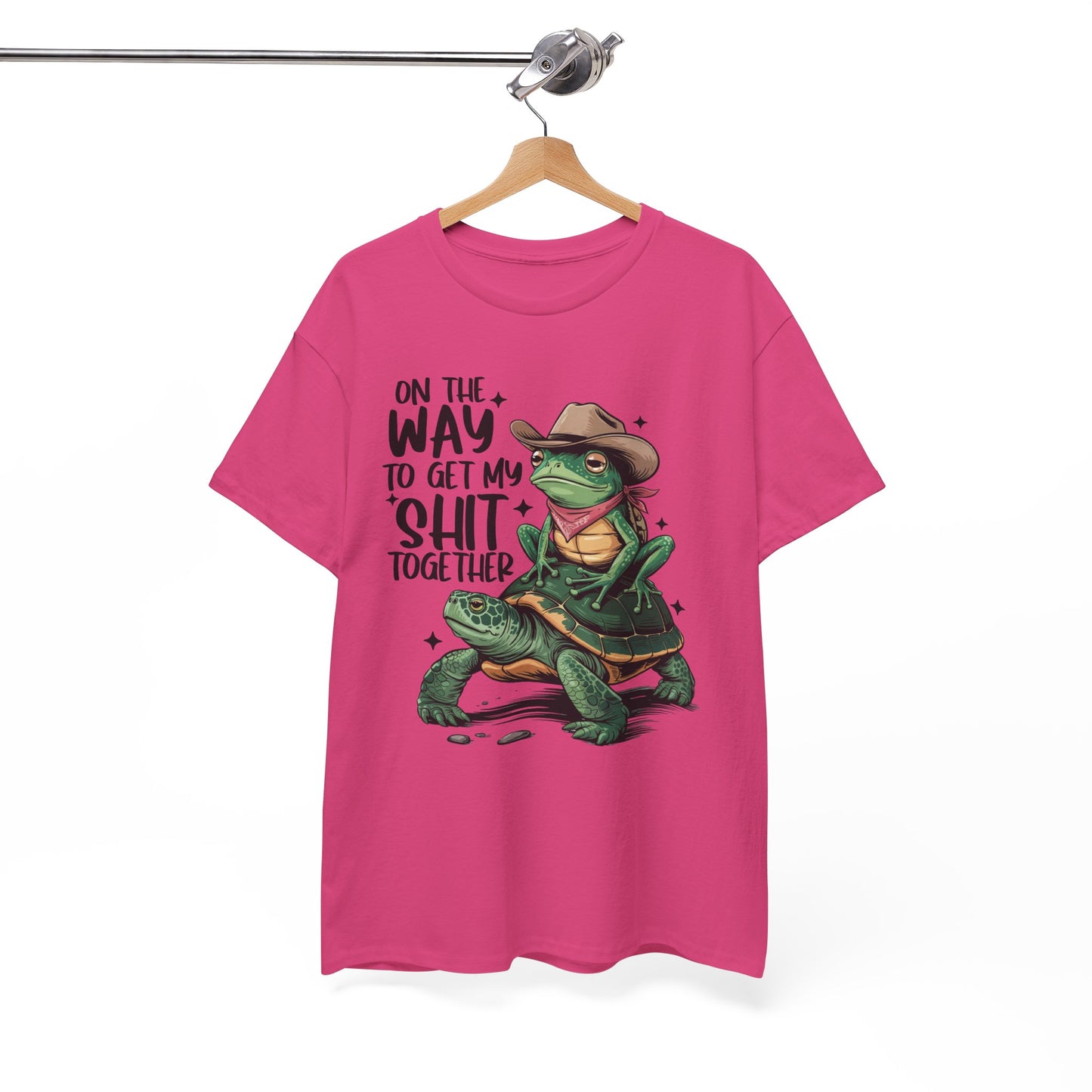 Graphic Tee - Frog Riding a Turtle On My Way To Get My Shit Together Tshirt