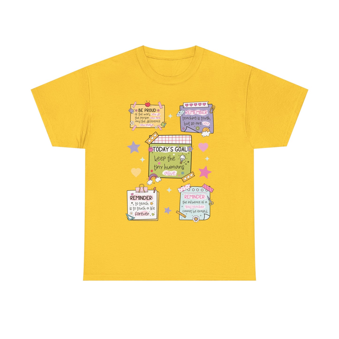 Goal-Setting Unisex Heavy Cotton Tee, Motivational T-Shirt, Inspirational Apparel, Daily Reminder Shirt, Self-Care Gift, Positive Vibes Wear
