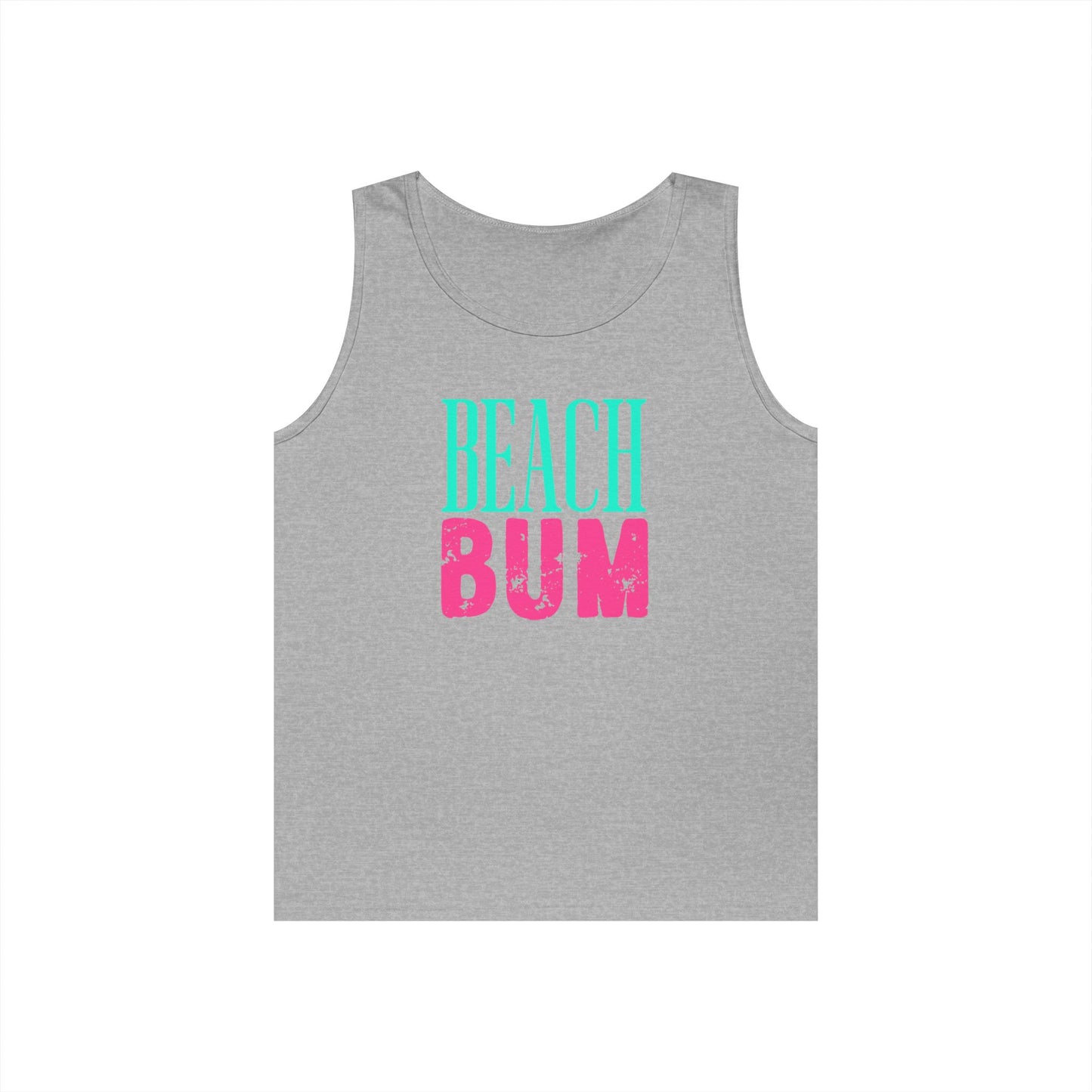 Beach Bum Tank Top – Retro Teal & Pink Summer Graphic