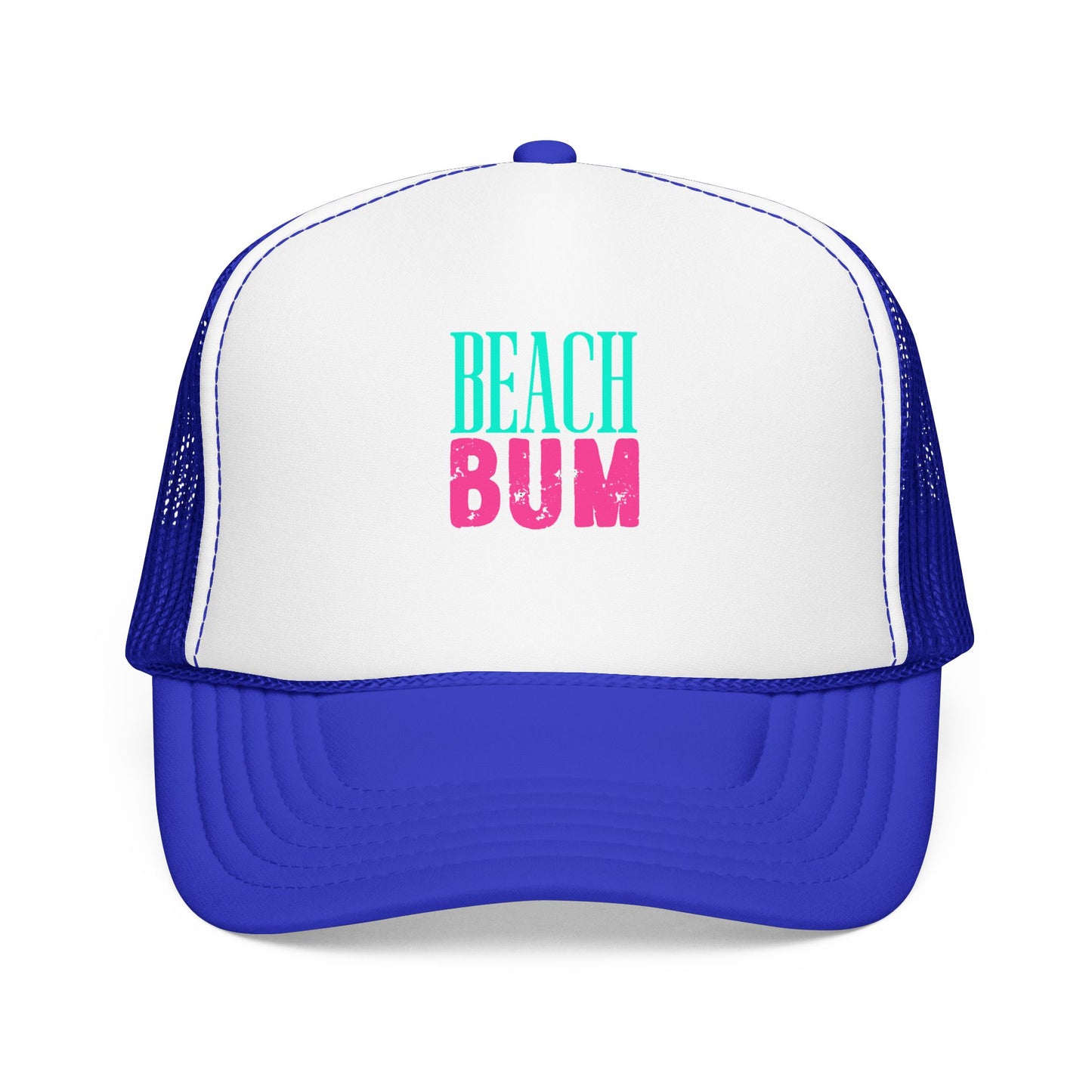 Beach Bum Trucker Hat - Retro Surf Foam Mesh Cap