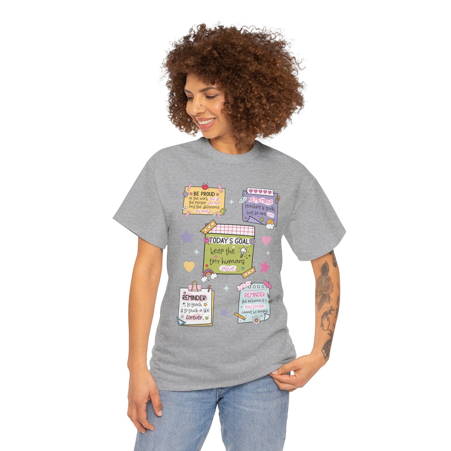 Goal-Setting Unisex Heavy Cotton Tee, Motivational T-Shirt, Inspirational Apparel, Daily Reminder Shirt, Self-Care Gift, Positive Vibes Wear