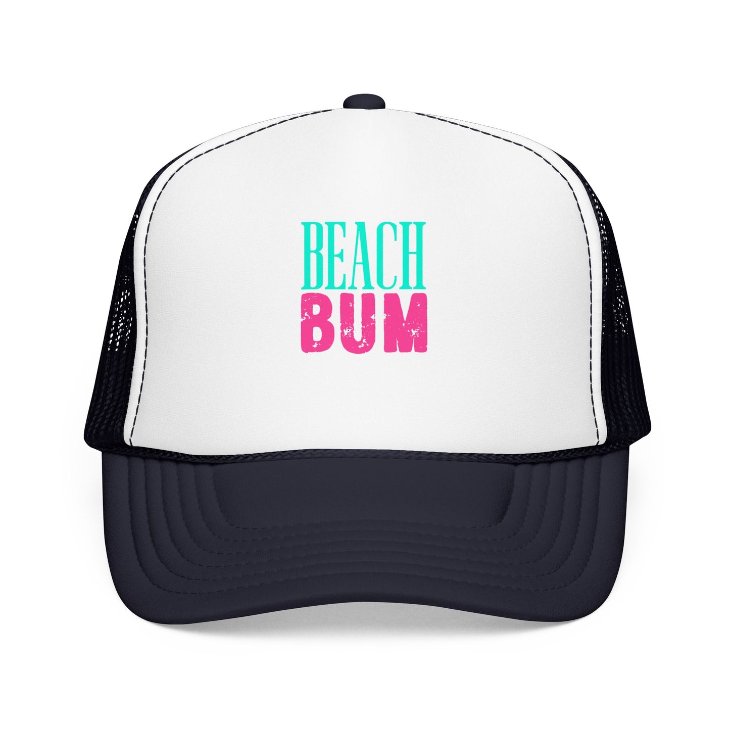Beach Bum Trucker Hat - Retro Surf Foam Mesh Cap
