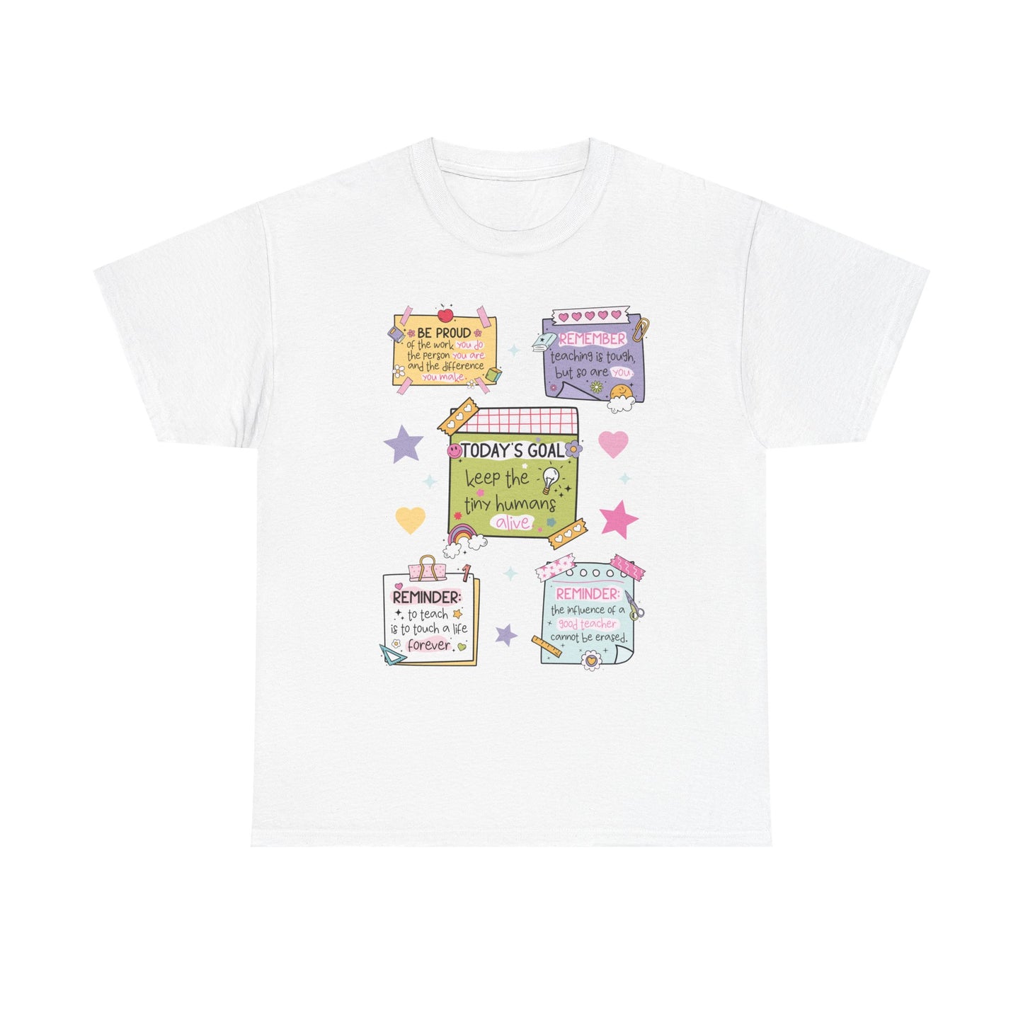 Goal-Setting Unisex Heavy Cotton Tee, Motivational T-Shirt, Inspirational Apparel, Daily Reminder Shirt, Self-Care Gift, Positive Vibes Wear
