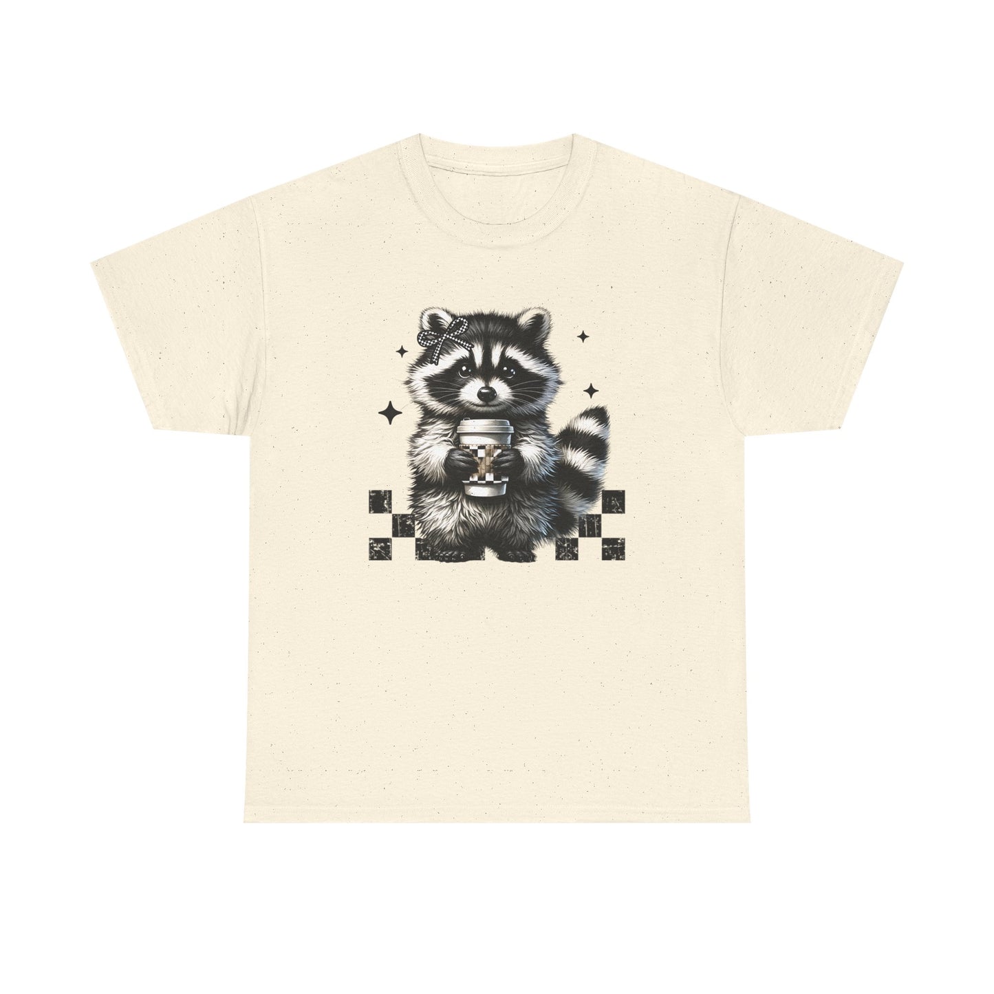 Cute Raccoon Graphic Tee, Unisex Cotton Shirt, Animal Lover Gift, Casual Wear, Fun Nature Tee, Birthday Present, Everyday Style
