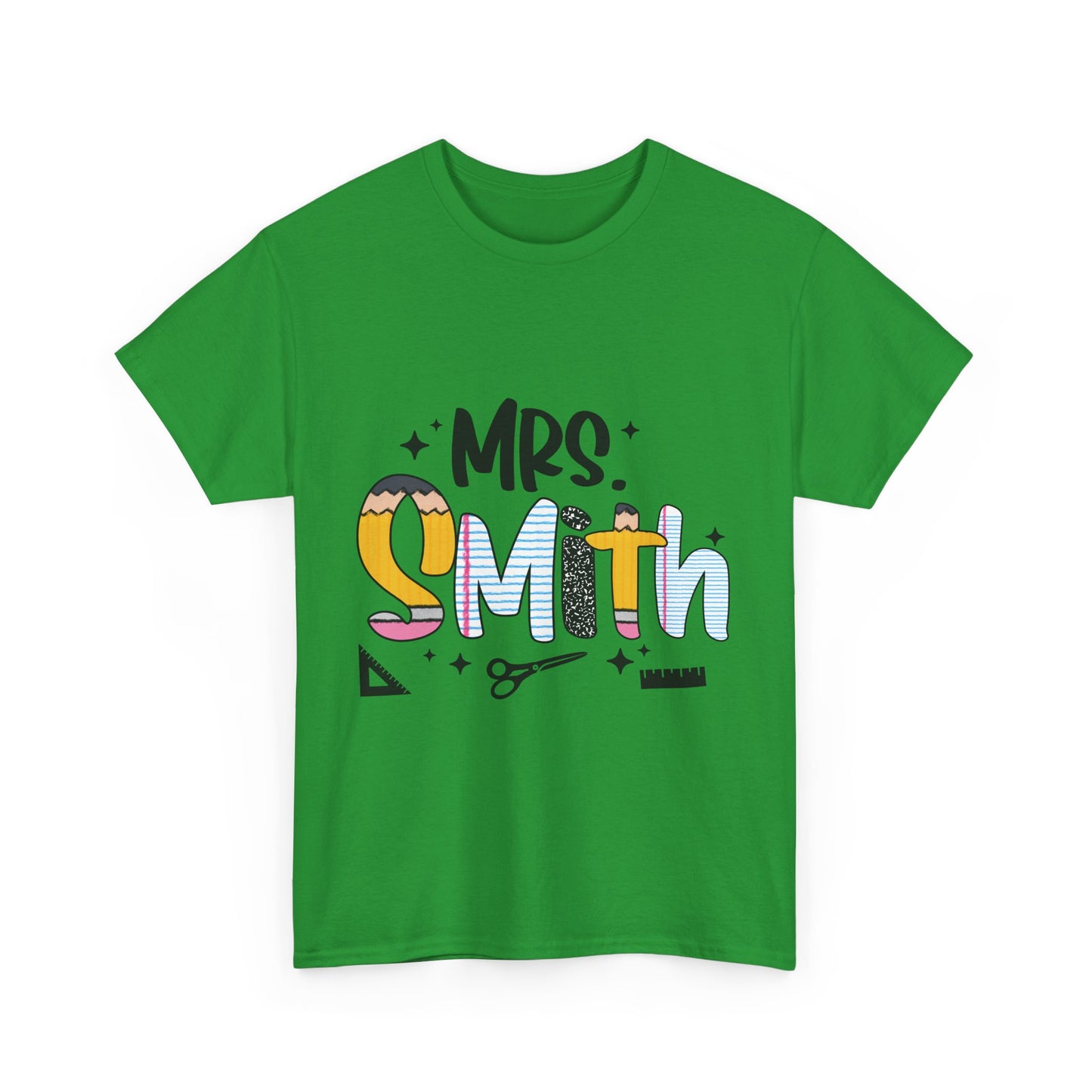Custom Mrs. Smith Unisex Cotton Tee, Personalized Gift, Bridal Shower T-Shirt, Wedding Celebration, Newlywed Gift