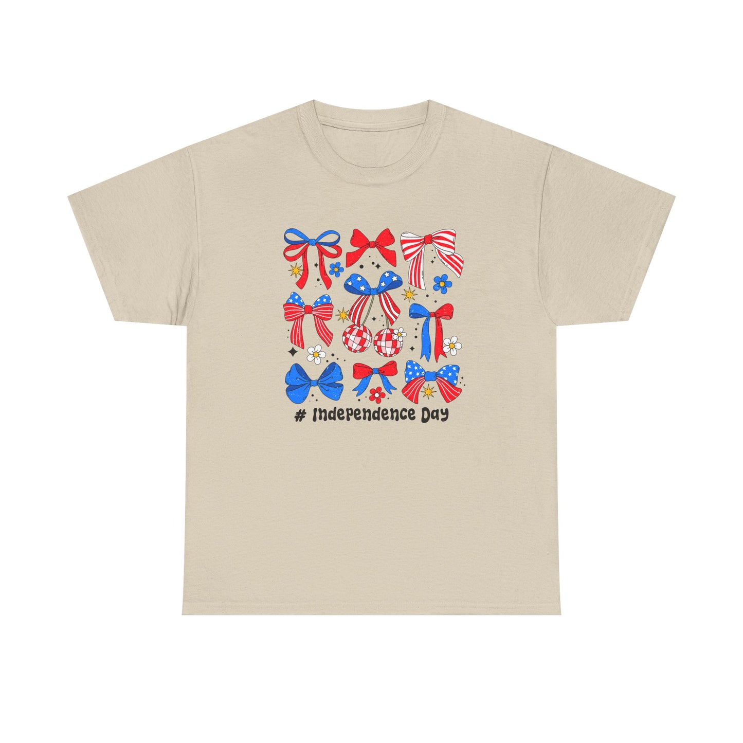 Patriotic Bow Graphic Tee for Independence Day