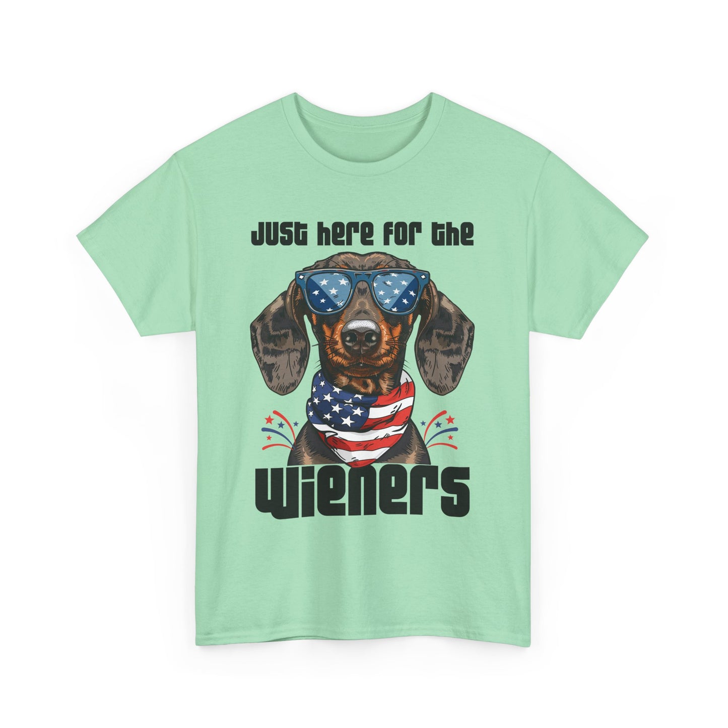 Just Here for the Wieners Fourth of July Tee