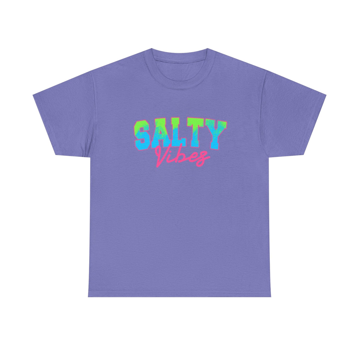 Salty Vibes Unisex Heavy Cotton Tee | Casual Summer Shirt, Beachwear, Gift for Friends, Ocean Lover, Graphic Tee