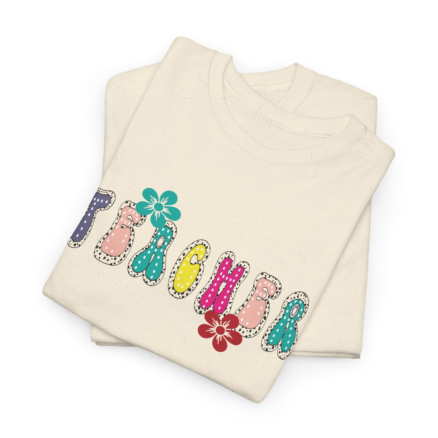 Colorful Teacher Appreciation Unisex Heavy Cotton Tee, Gifts for Teachers, Back to School, Classroom Fun, Educational Apparel, Floral [...]