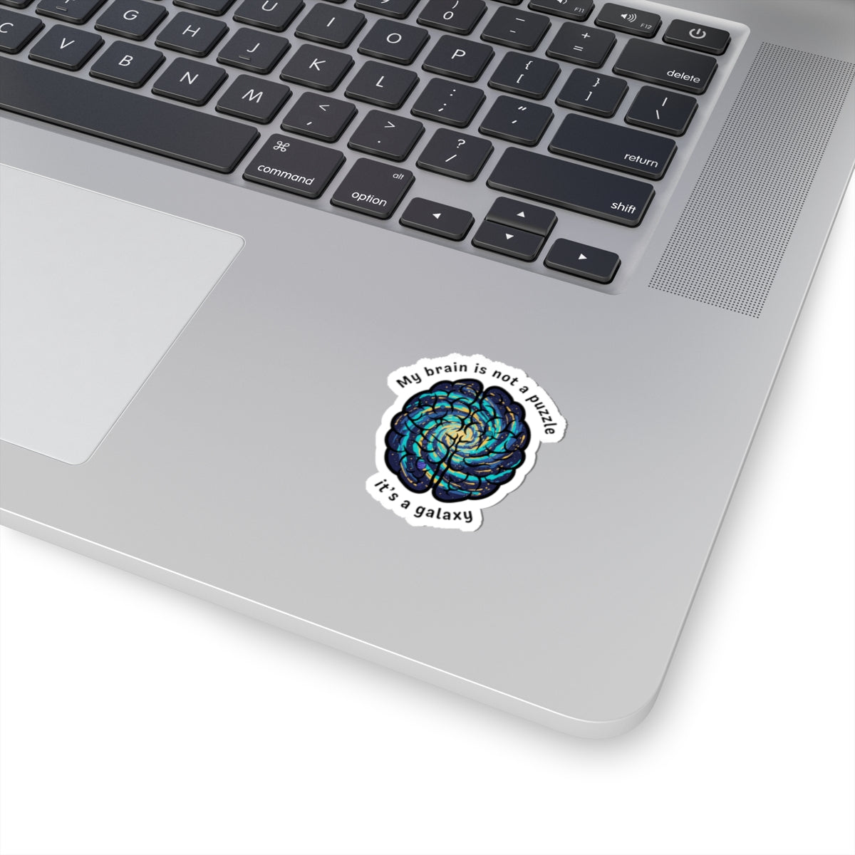 My Brain Is Not a Puzzle Galaxy Sticker | neurodiversity, autistic pride