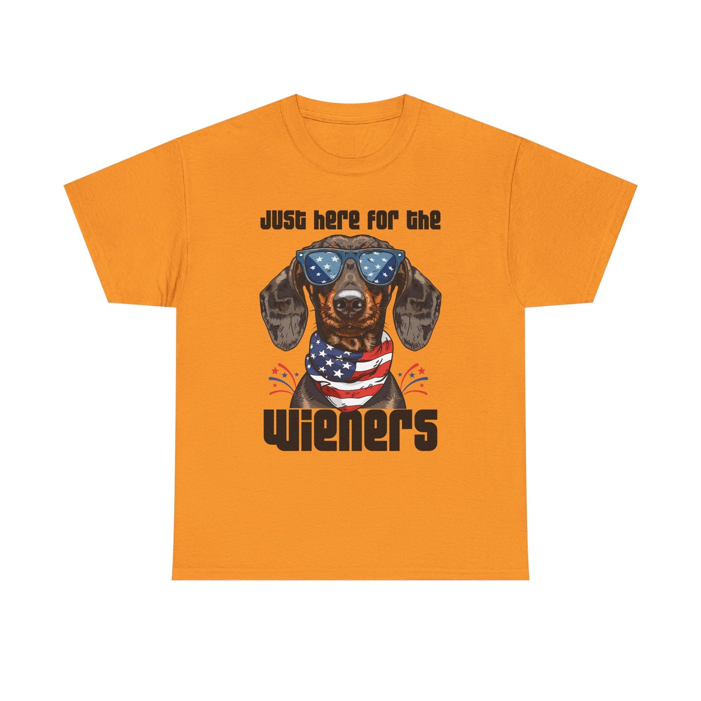 Just Here for the Wieners Fourth of July Tee