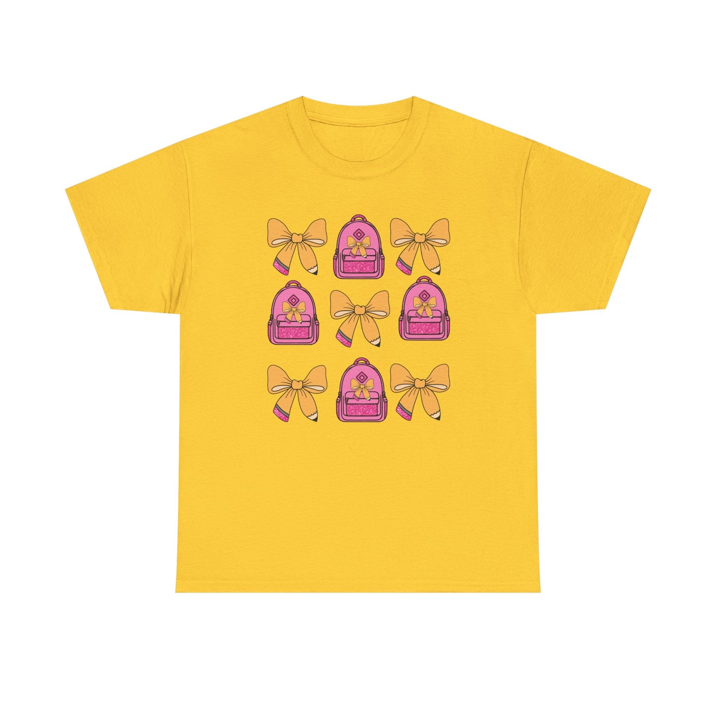 Cute Bow and Backpack Tee - Fun, Comfortable Unisex T-Shirt, Perfect for School Days, Gifts for Kids, Back to School, Casual Wear, [...]