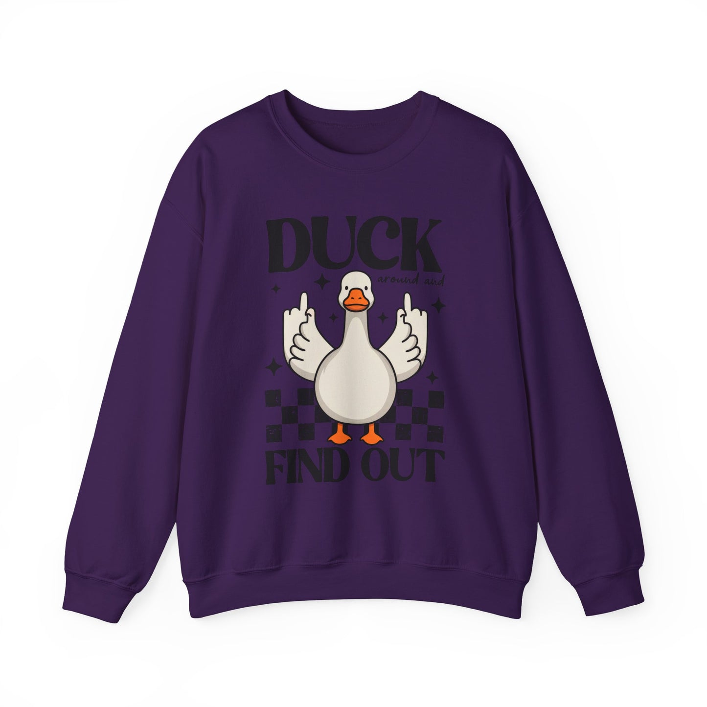 Whimsical Duck Graphic Sweatshirt - Fun Cozy Apparel for Animal Lovers, Ideal Gift for Birthdays, Holidays, Casual Wear, Funny Gift