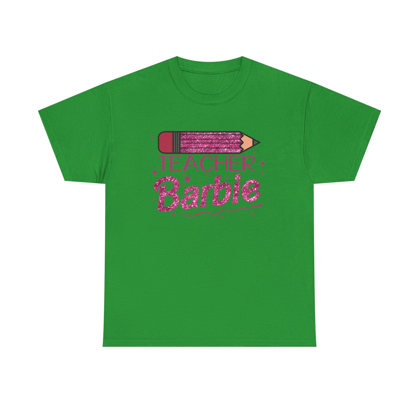 Pink Glittery Pencil Teacher Barbie T-Shirt