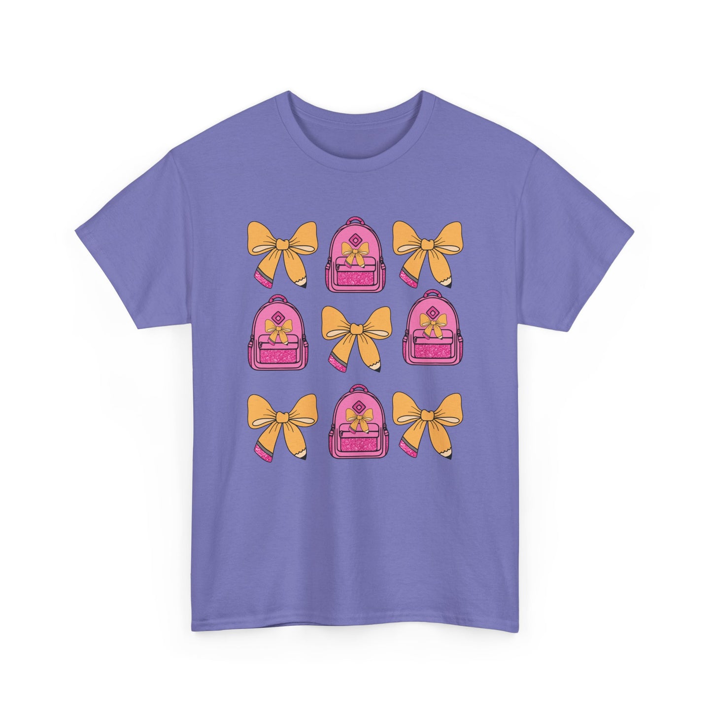 Cute Bow and Backpack Tee - Fun, Comfortable Unisex T-Shirt, Perfect for School Days, Gifts for Kids, Back to School, Casual Wear, [...]