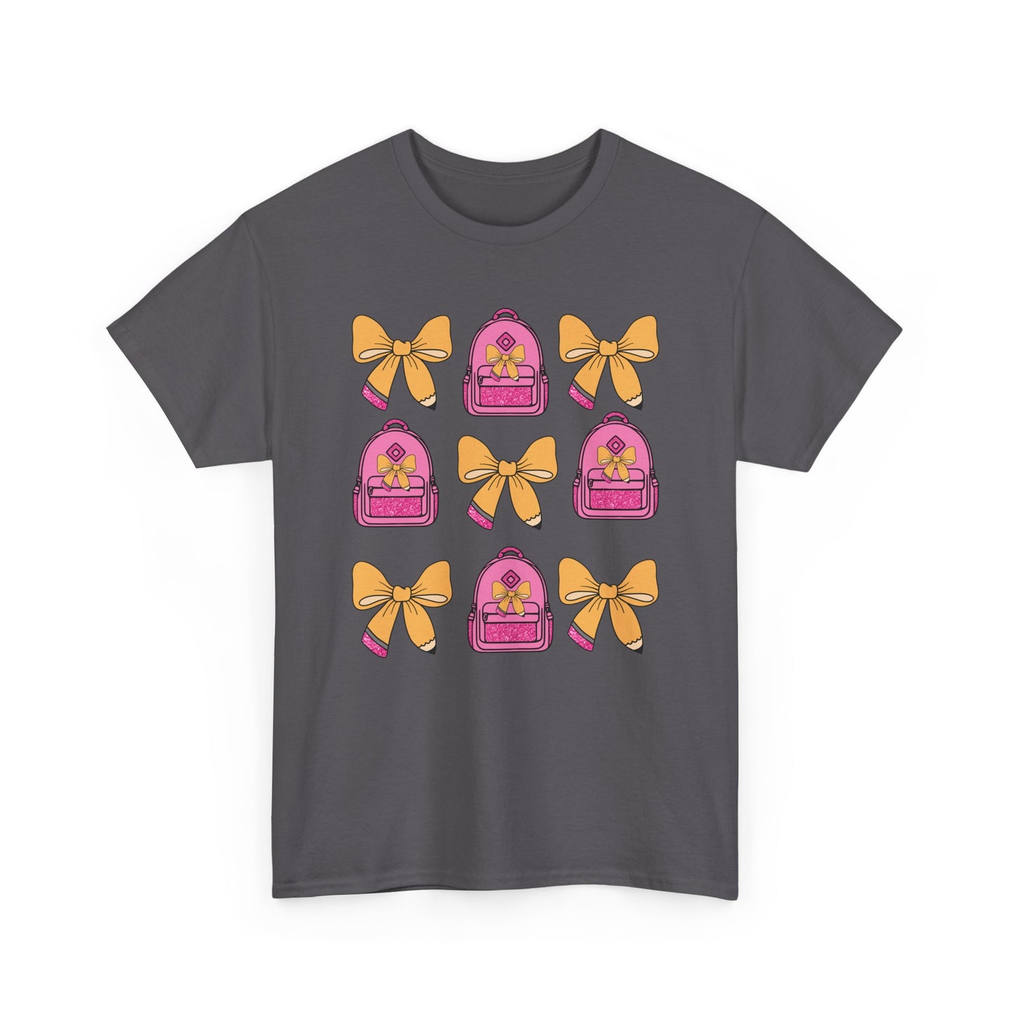 Cute Bow and Backpack Tee - Fun, Comfortable Unisex T-Shirt, Perfect for School Days, Gifts for Kids, Back to School, Casual Wear, [...]