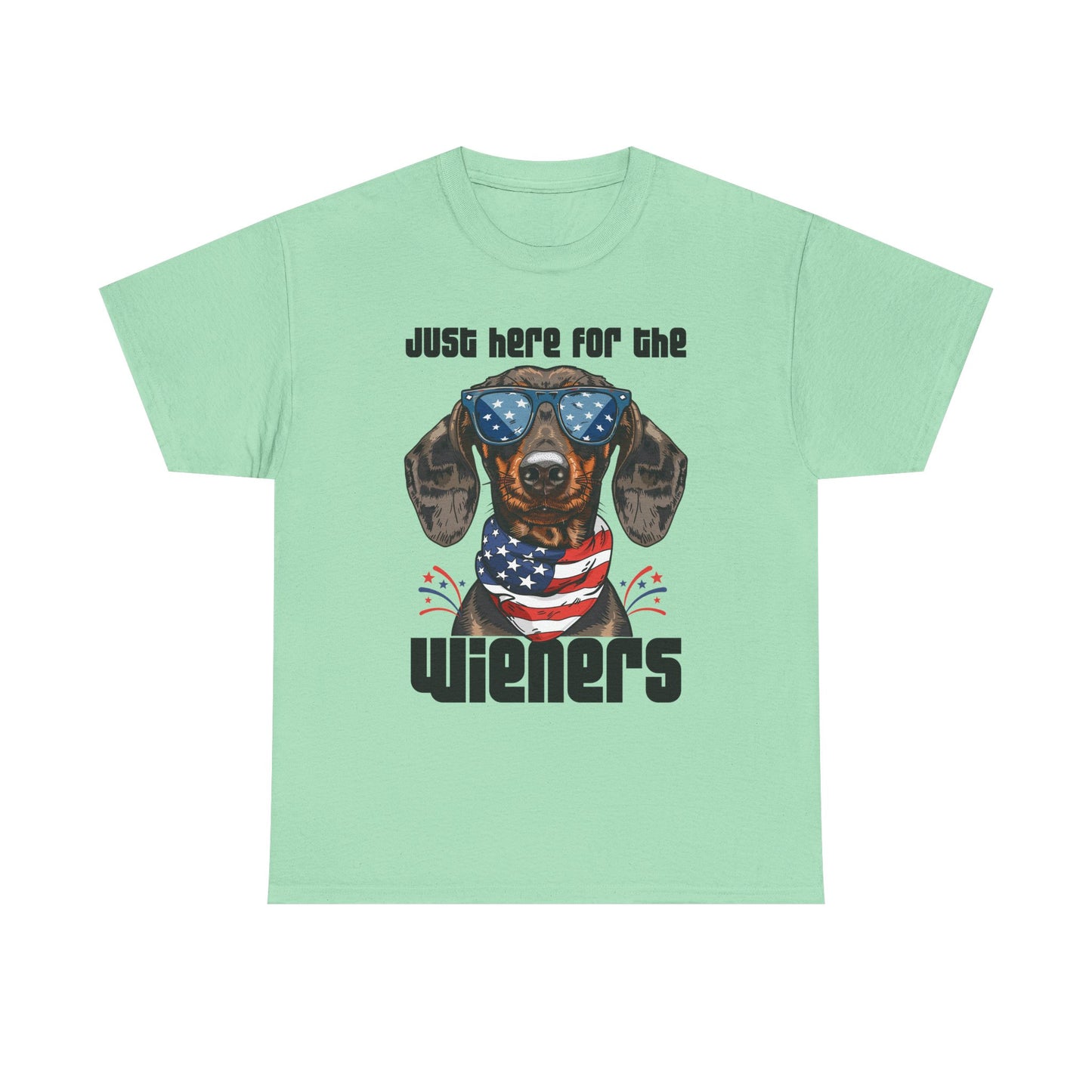 Just Here for the Wieners Fourth of July Tee