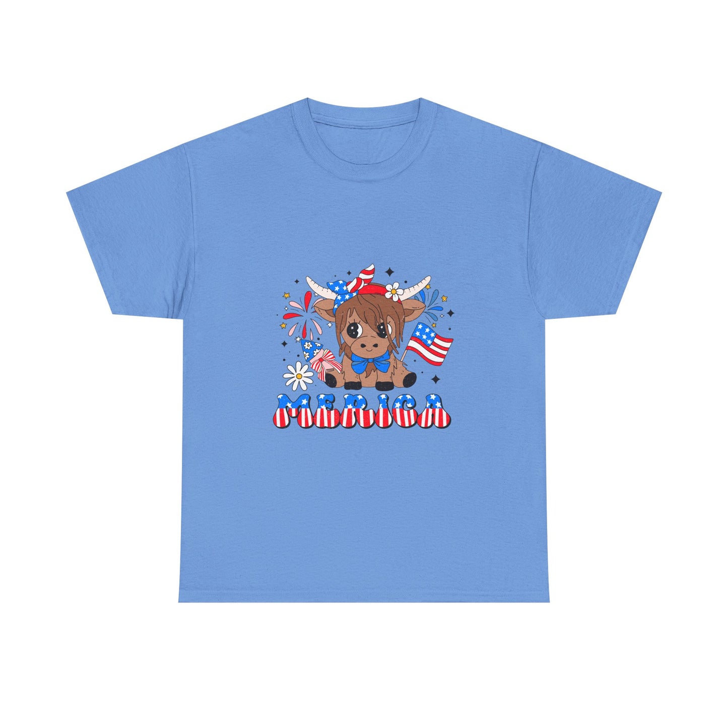 Patriotic Highland Cow T-shirt