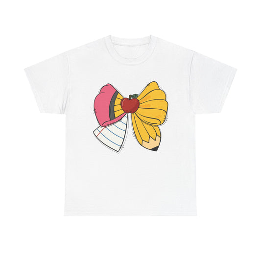 Colorful Bow Graphic Unisex Tee, Fun Everyday Wear, Gift for Her, Birthday Outfit, Festival Fashion, Casual Style