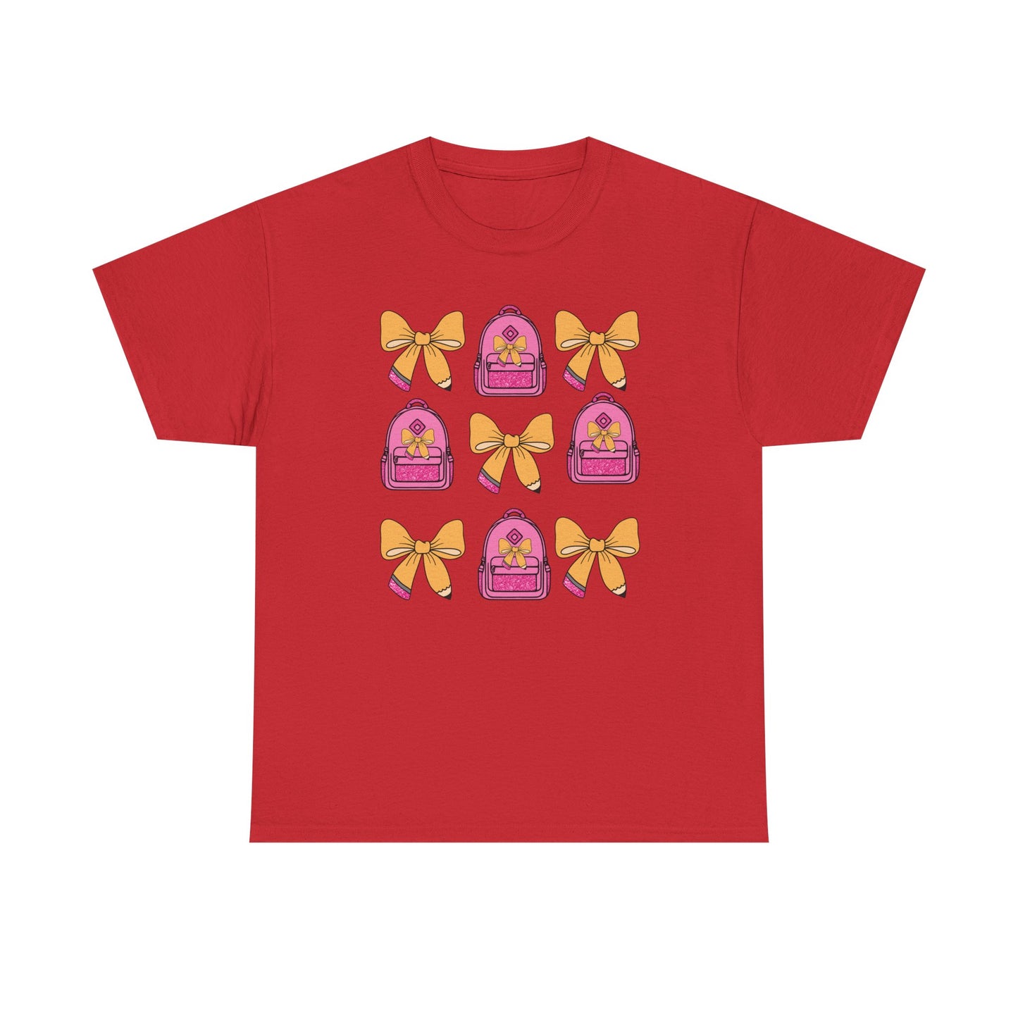 Cute Bow and Backpack Tee - Fun, Comfortable Unisex T-Shirt, Perfect for School Days, Gifts for Kids, Back to School, Casual Wear, [...]