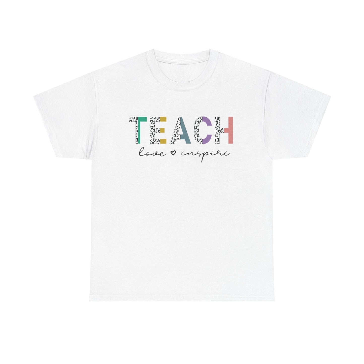 Cheeta Print Unisex Tee - Teach Love and Inspire Shirt
