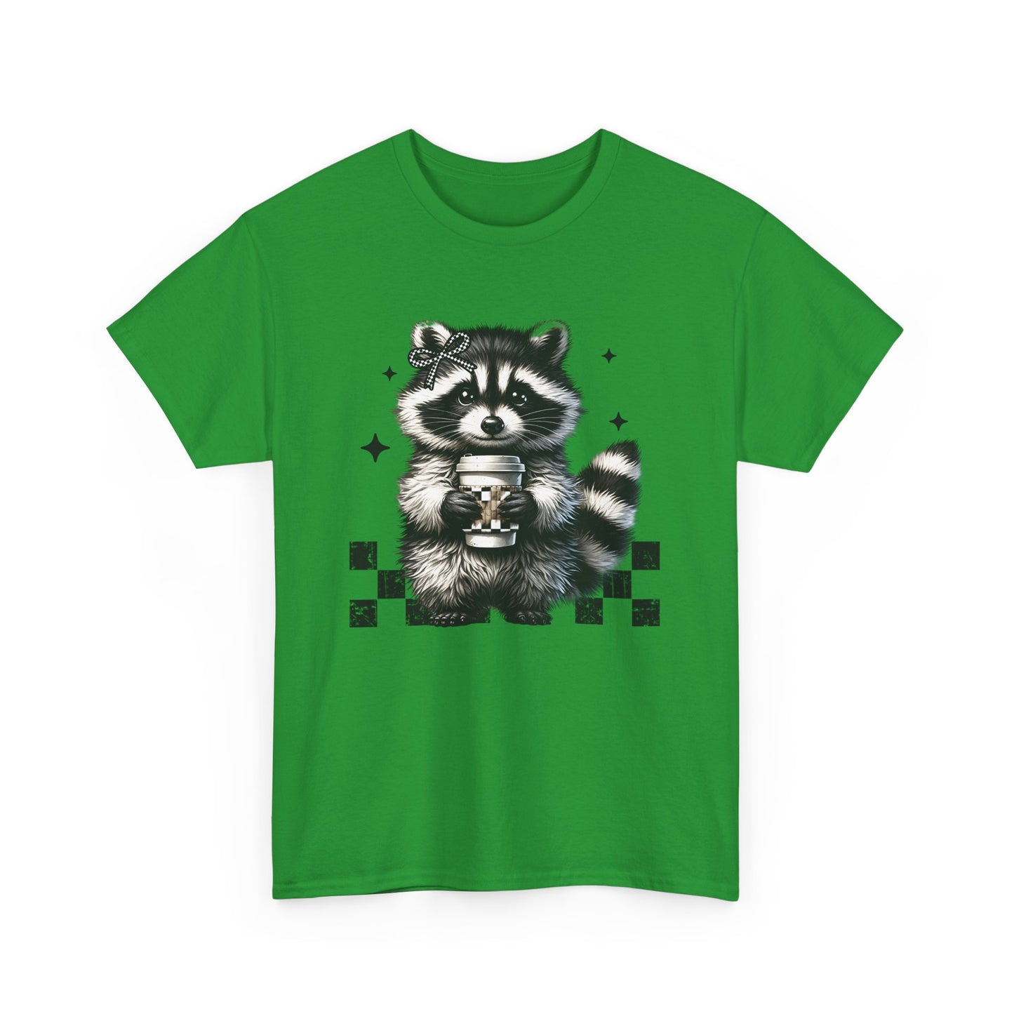 Cute Raccoon Graphic Tee, Unisex Cotton Shirt, Animal Lover Gift, Casual Wear, Fun Nature Tee, Birthday Present, Everyday Style