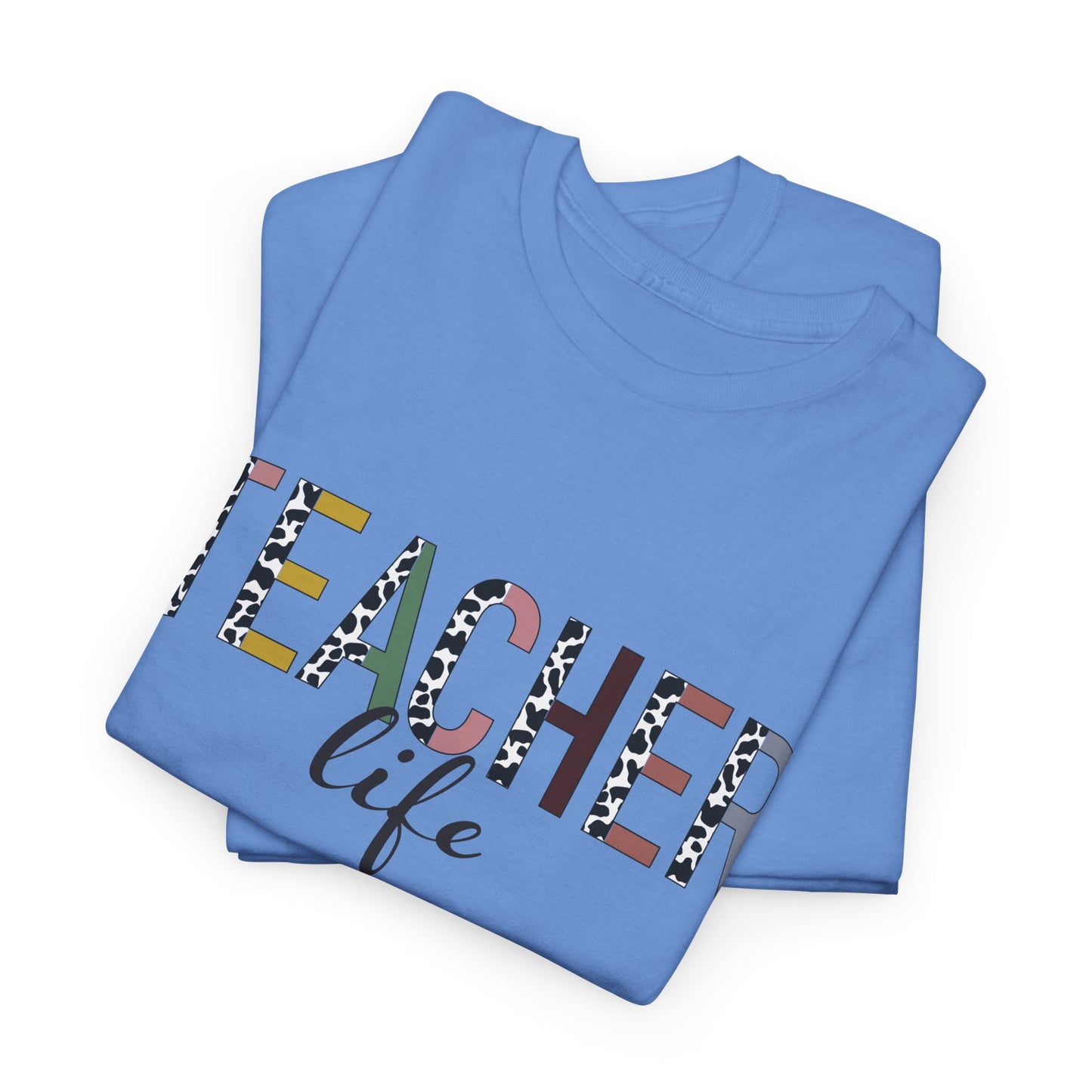 Teacher Life Unisex Heavy Cotton Tee – Perfect Gift for Educators, Back to School, Teacher Appreciation, Casual Wear, Gift