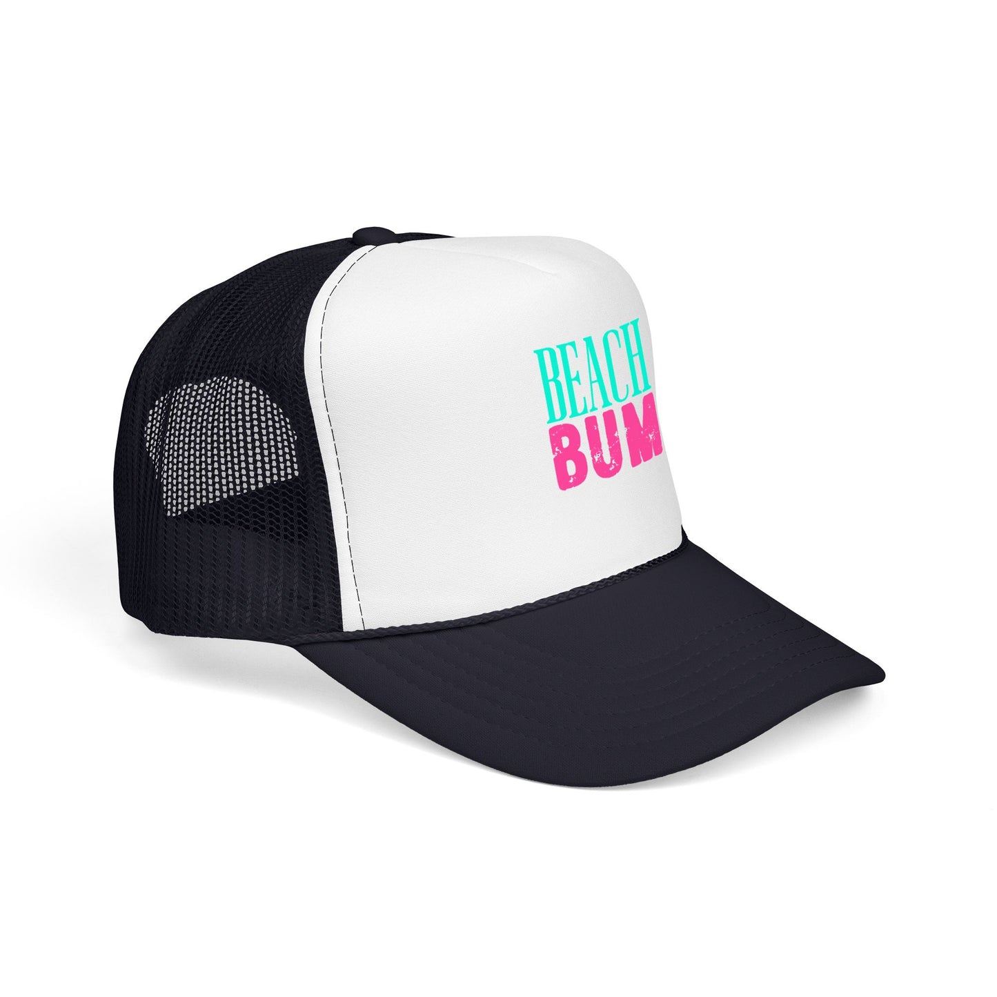 Beach Bum Trucker Hat - Retro Surf Foam Mesh Cap