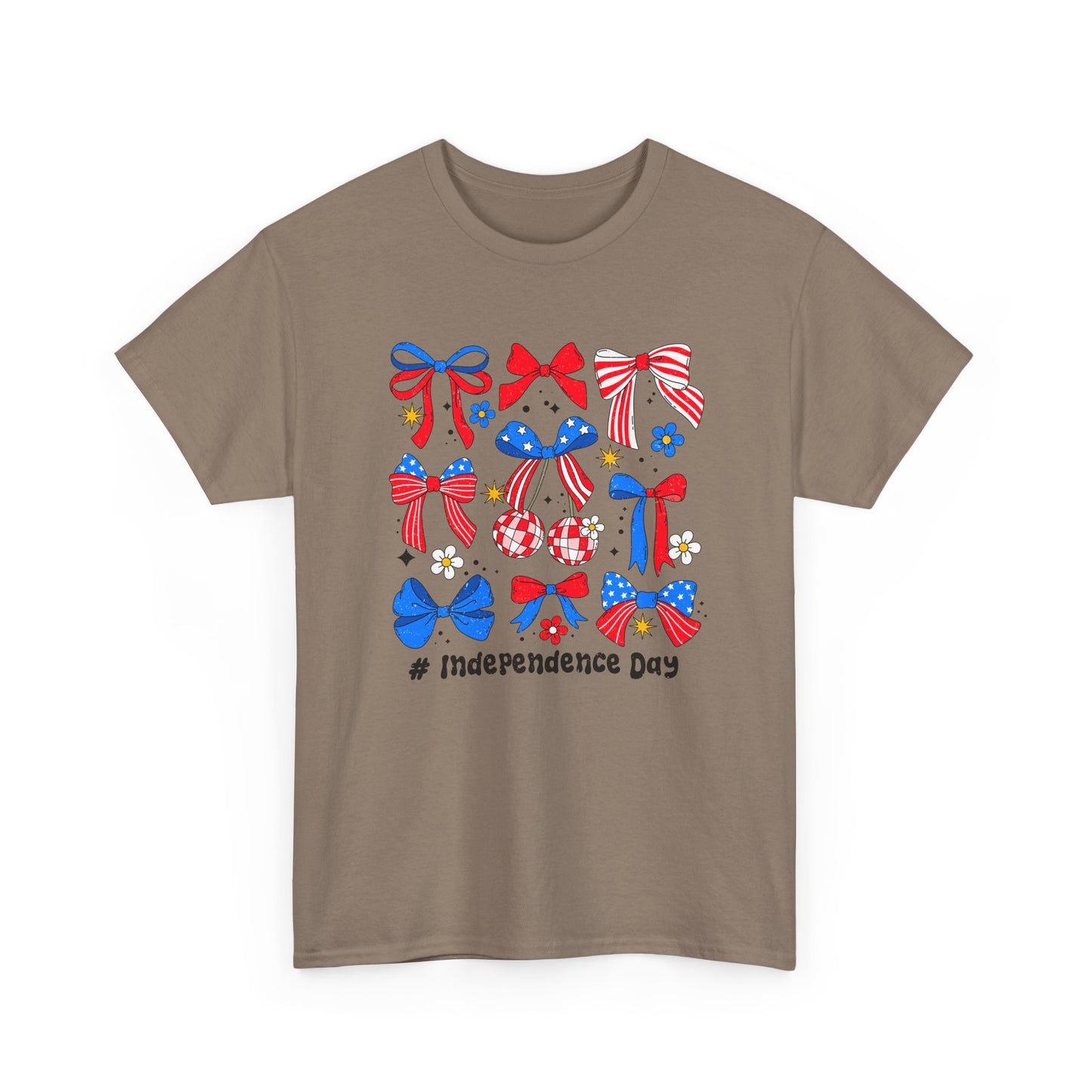 Patriotic Bow Graphic Tee for Independence Day