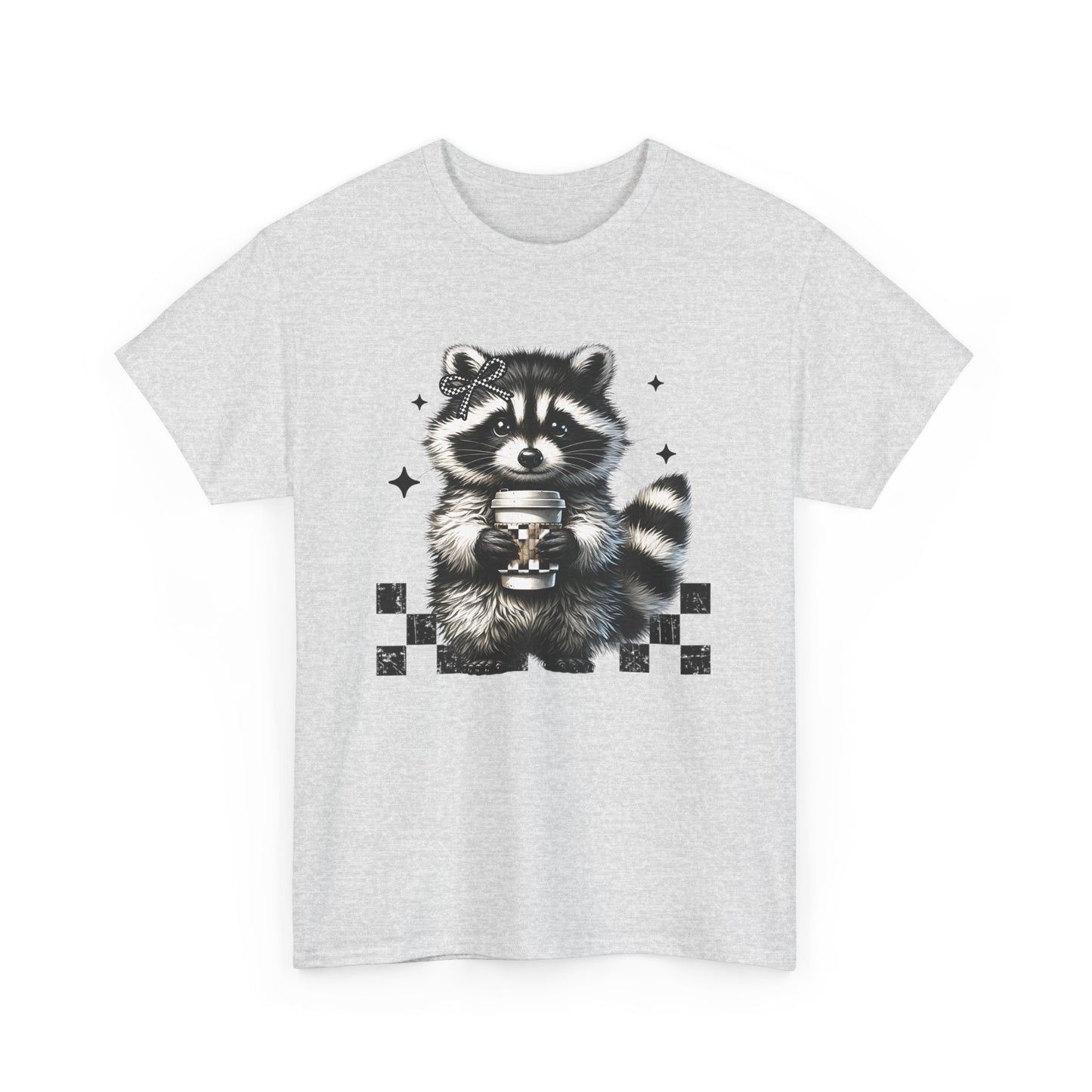 Cute Raccoon Graphic Tee, Unisex Cotton Shirt, Animal Lover Gift, Casual Wear, Fun Nature Tee, Birthday Present, Everyday Style