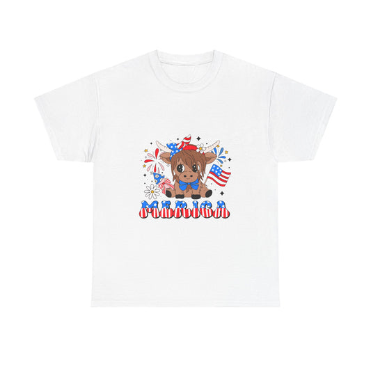 Patriotic Highland Cow T-shirt