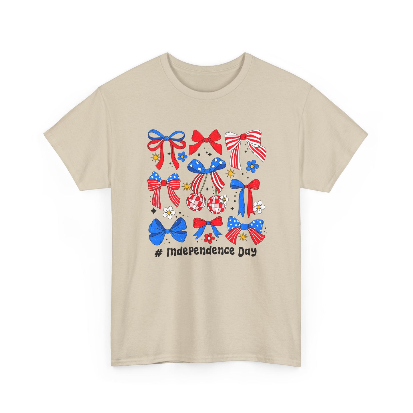Patriotic Bow Graphic Tee for Independence Day