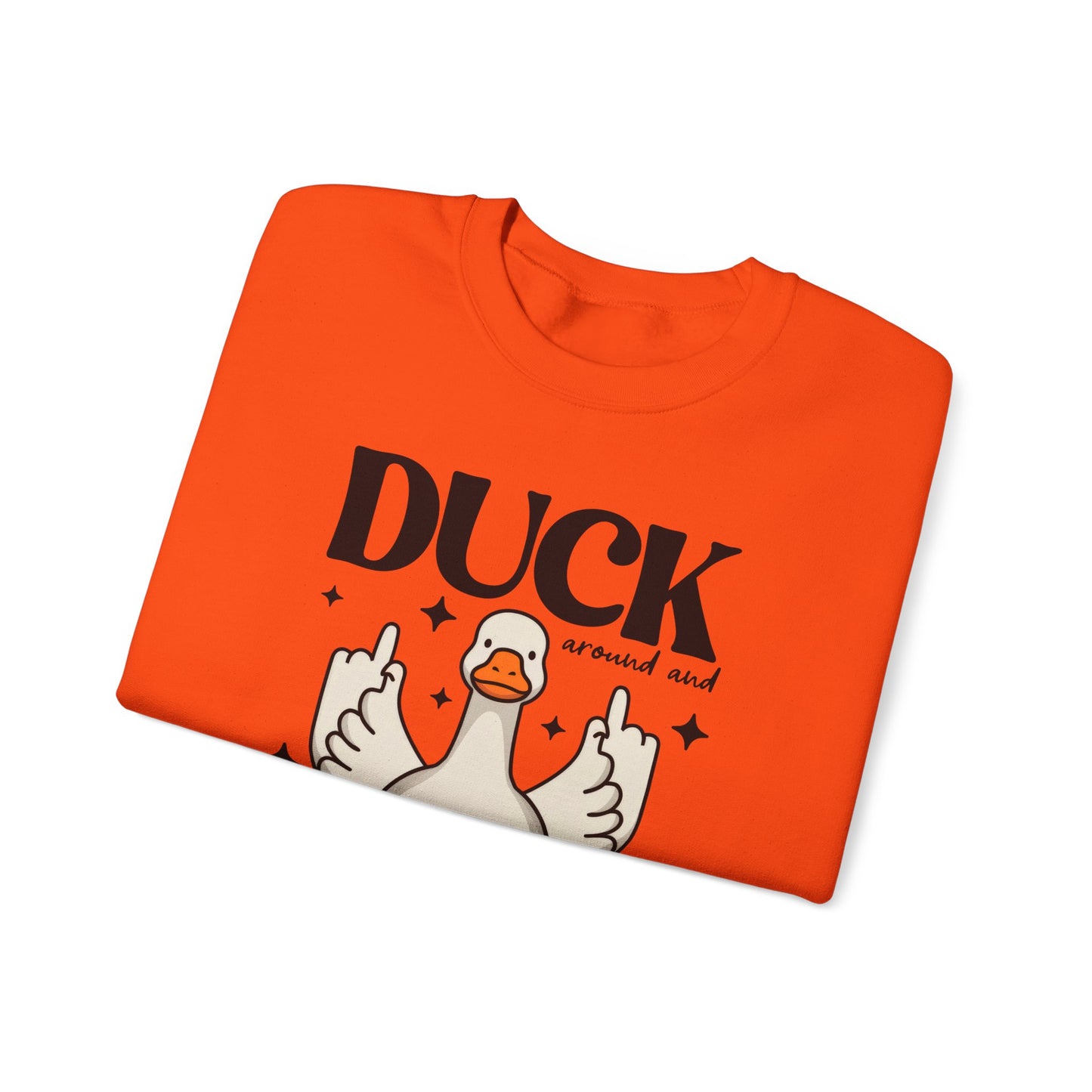 Whimsical Duck Graphic Sweatshirt - Fun Cozy Apparel for Animal Lovers, Ideal Gift for Birthdays, Holidays, Casual Wear, Funny Gift
