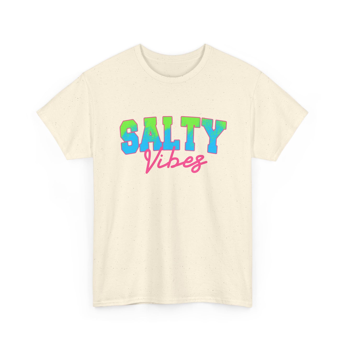 Salty Vibes Unisex Heavy Cotton Tee | Casual Summer Shirt, Beachwear, Gift for Friends, Ocean Lover, Graphic Tee