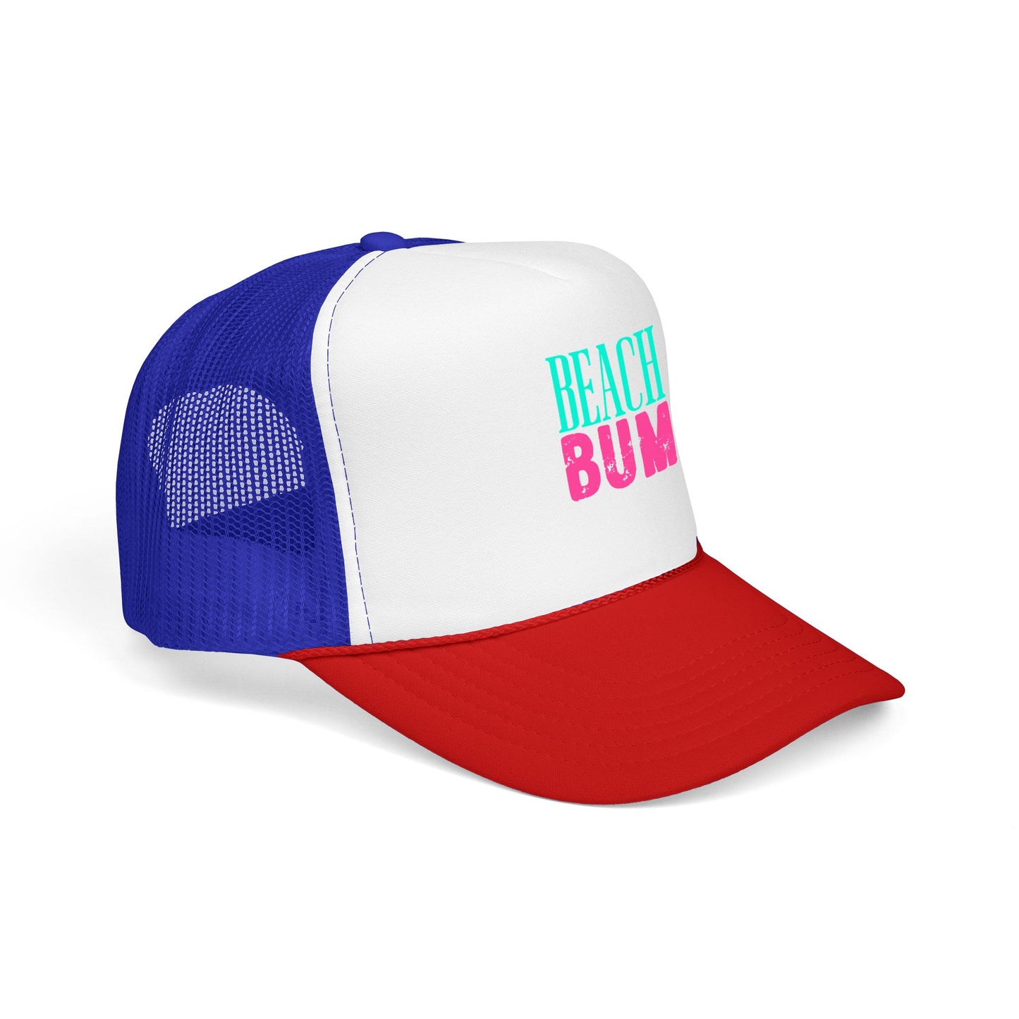 Beach Bum Trucker Hat - Retro Surf Foam Mesh Cap