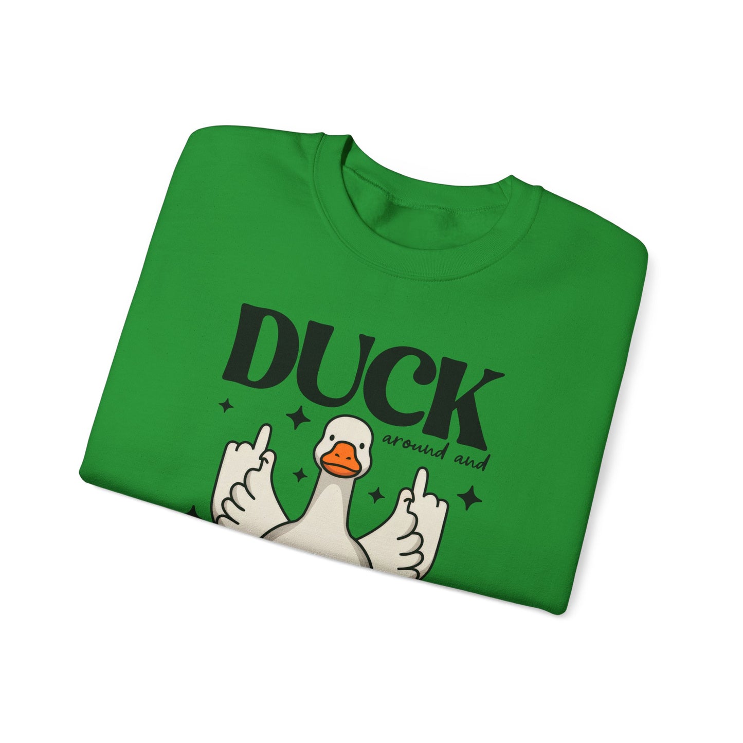 Whimsical Duck Graphic Sweatshirt - Fun Cozy Apparel for Animal Lovers, Ideal Gift for Birthdays, Holidays, Casual Wear, Funny Gift