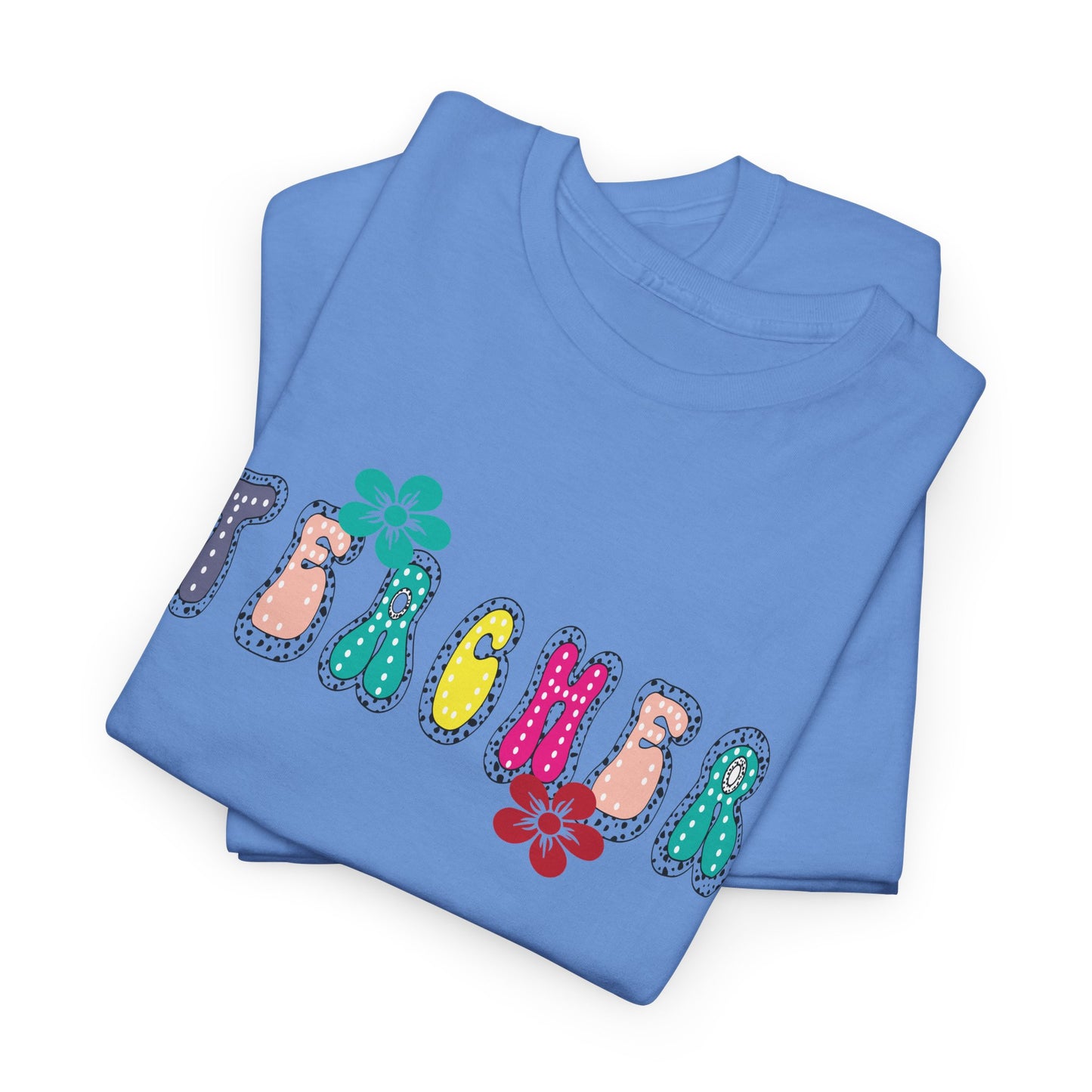Colorful Teacher Appreciation Unisex Heavy Cotton Tee, Gifts for Teachers, Back to School, Classroom Fun, Educational Apparel, Floral [...]