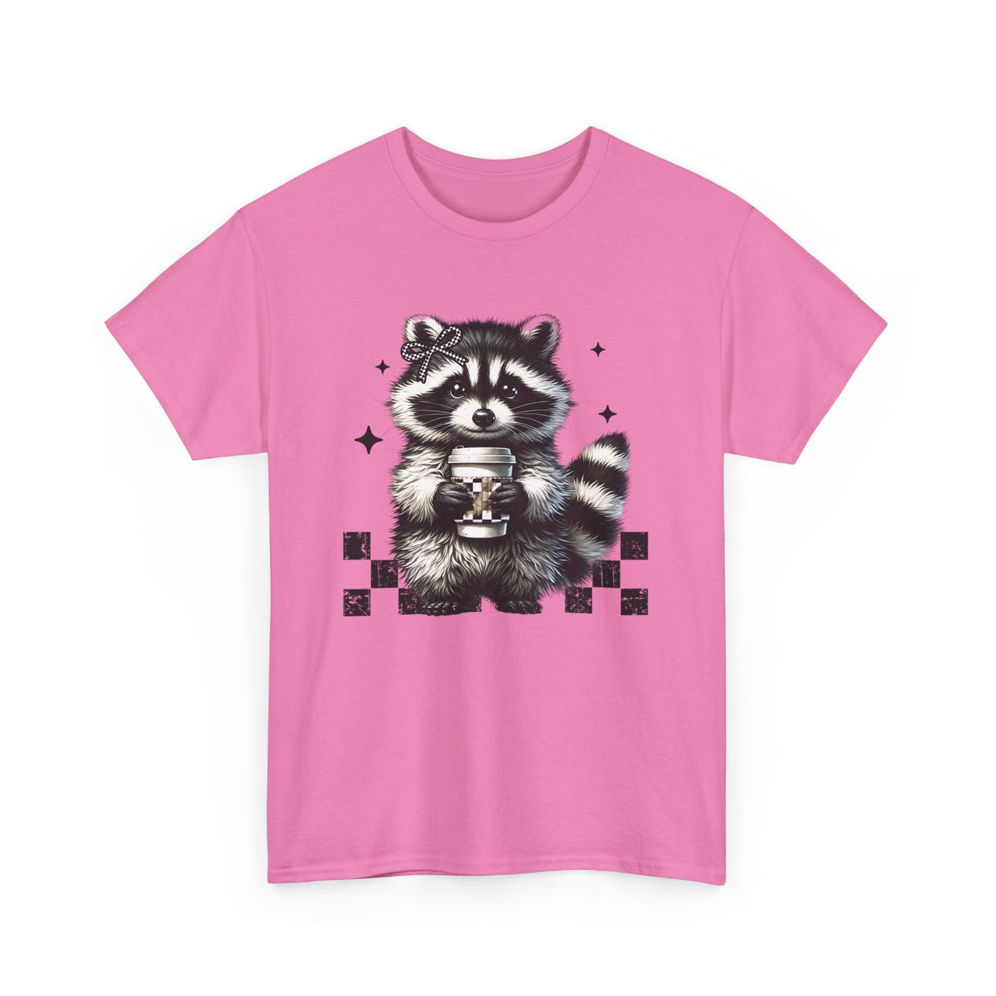 Cute Raccoon Graphic Tee, Unisex Cotton Shirt, Animal Lover Gift, Casual Wear, Fun Nature Tee, Birthday Present, Everyday Style