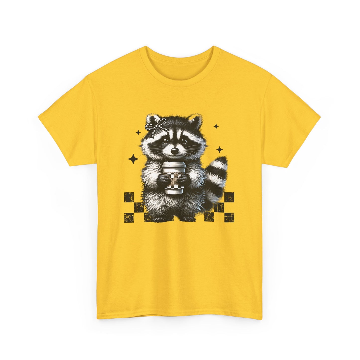 Cute Raccoon Graphic Tee, Unisex Cotton Shirt, Animal Lover Gift, Casual Wear, Fun Nature Tee, Birthday Present, Everyday Style