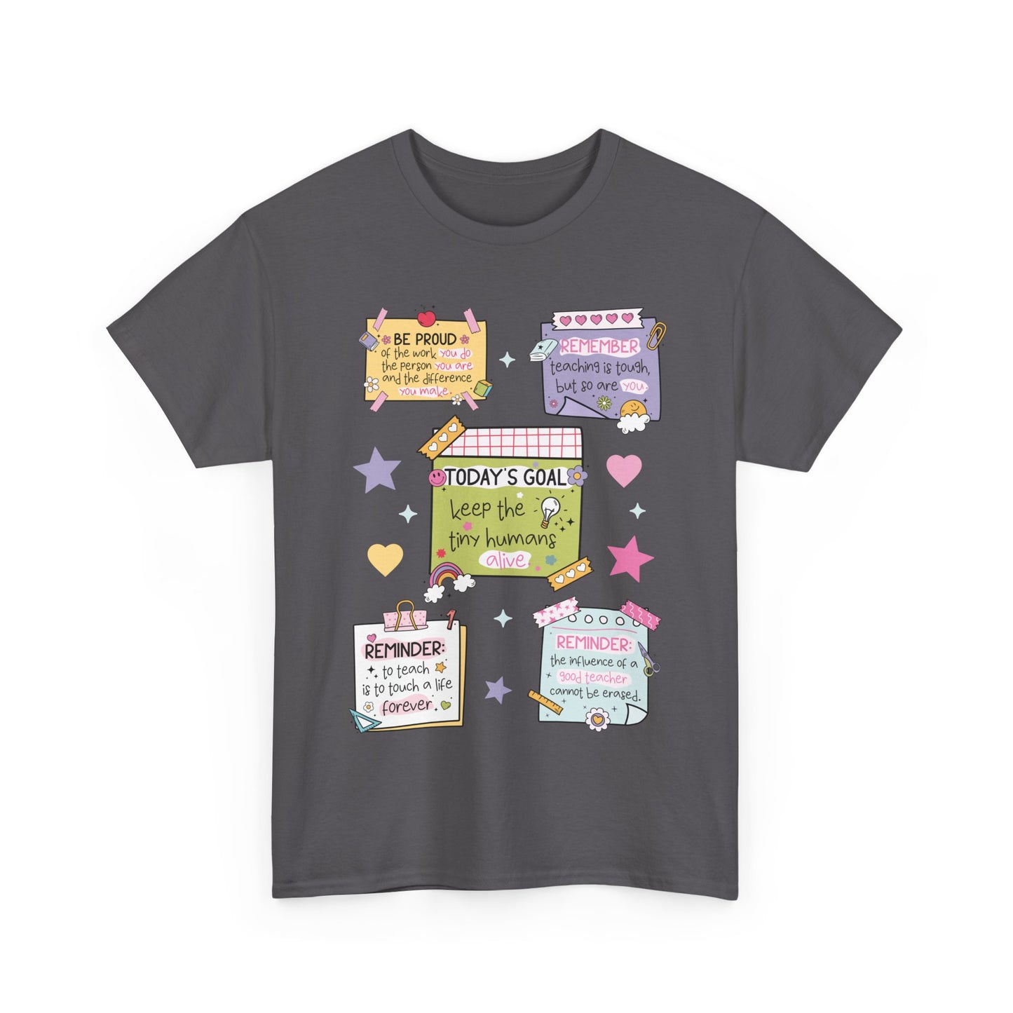 Goal-Setting Unisex Heavy Cotton Tee, Motivational T-Shirt, Inspirational Apparel, Daily Reminder Shirt, Self-Care Gift, Positive Vibes Wear
