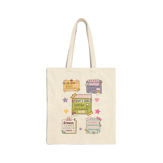 Inspirational Cotton Canvas Tote Bag - Motivational Quotes for Everyday Use, Eco-Friendly Gift, Shopping Bag, Arts & Crafts