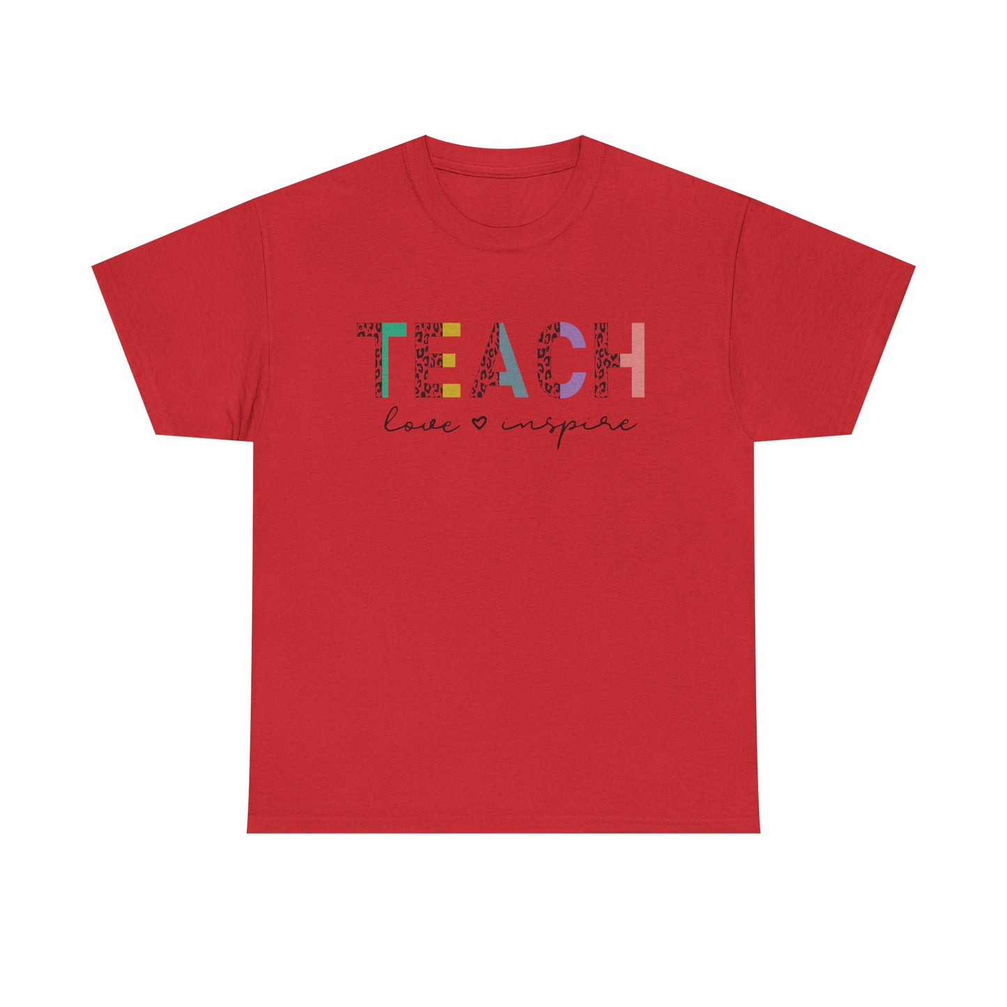 Cheeta Print Unisex Tee - Teach Love and Inspire Shirt