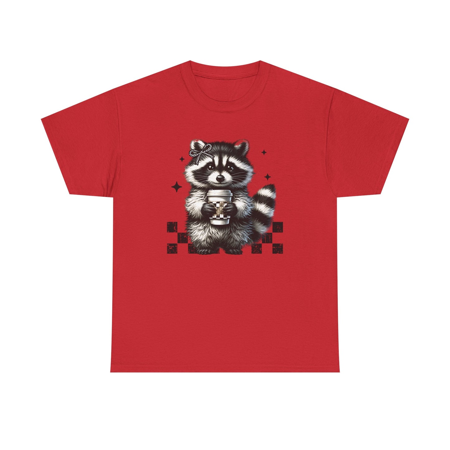 Cute Raccoon Graphic Tee, Unisex Cotton Shirt, Animal Lover Gift, Casual Wear, Fun Nature Tee, Birthday Present, Everyday Style